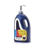 MEEDEN Phthalo Blue Acrylic Paint with Pump Lid, 1/2 Gallon (2L /67.6 oz.) Heavy-Body Non-Toxic Rich Pigment Color, Perfect for Art Class, Wall Painting, Painting Party & Creative DIY