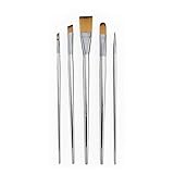 Royal & Langnickel Zen 5pc Long Handle Brush Set, Includes - Flat, Filbert, Angular & Round Brushes