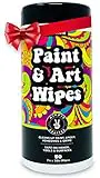 Paint & Art Wipes Paint Remover Wipes Cleaner Epoxy Glue Stains Latex, Acrylic Hand Cleaner and Plastic, Metal or Wood Surfaces, Floors, Brushes, Flat Paint Heavy Duty Cleaning (50 Pcs)