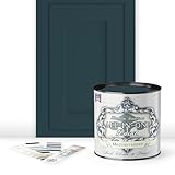 ALL-IN-ONE Paint, Mediterranean (Blue Teal), 32 Fl Oz Quart. Plus our top 30 color selector card. Durable cabinet and furniture paint. Built in primer and top coat, no sanding needed.