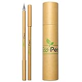 Eco-Pen Recycled Cardboard Fineliner Gel Pens, Super Fine Tip, Made from Biodegradable, Eco-friendly Materials, 0.38mm Ultra-Fine RollerBall Point, Black Ink, Gift Pen Set (20 Count)