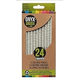 Onyx and Green 24 Pack of Colored Pencils, Pre-Sharpened, Made from Recycled Newspaper (8002)
