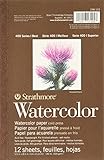 Strathmore (298-103 400 Series Watercolor Pad, 5.5'x8.5', 12 Sheets , White