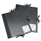 Daler-Rowney Cachet Classic Portfolio, Hard Cover with Cloth Ties, 23 x 31 inches, Black (471302331)